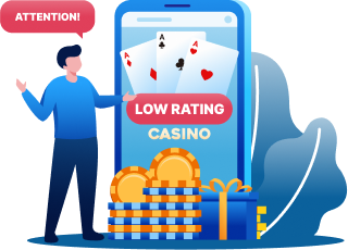 Hmm... It looks like the casino brand you're about to visit has a <span>low rating</span> from players 